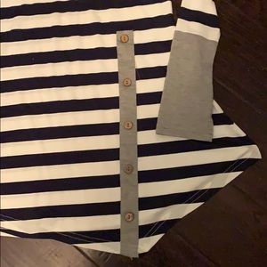 Zattcas Tops - Cute striped tunic with button detail Zattcas Tops - Cute striped tunic with button detail